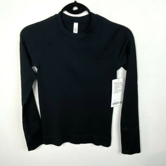 Lululemon Rest Less Pullover Black Warm Running 2 - Picture 4 of 8